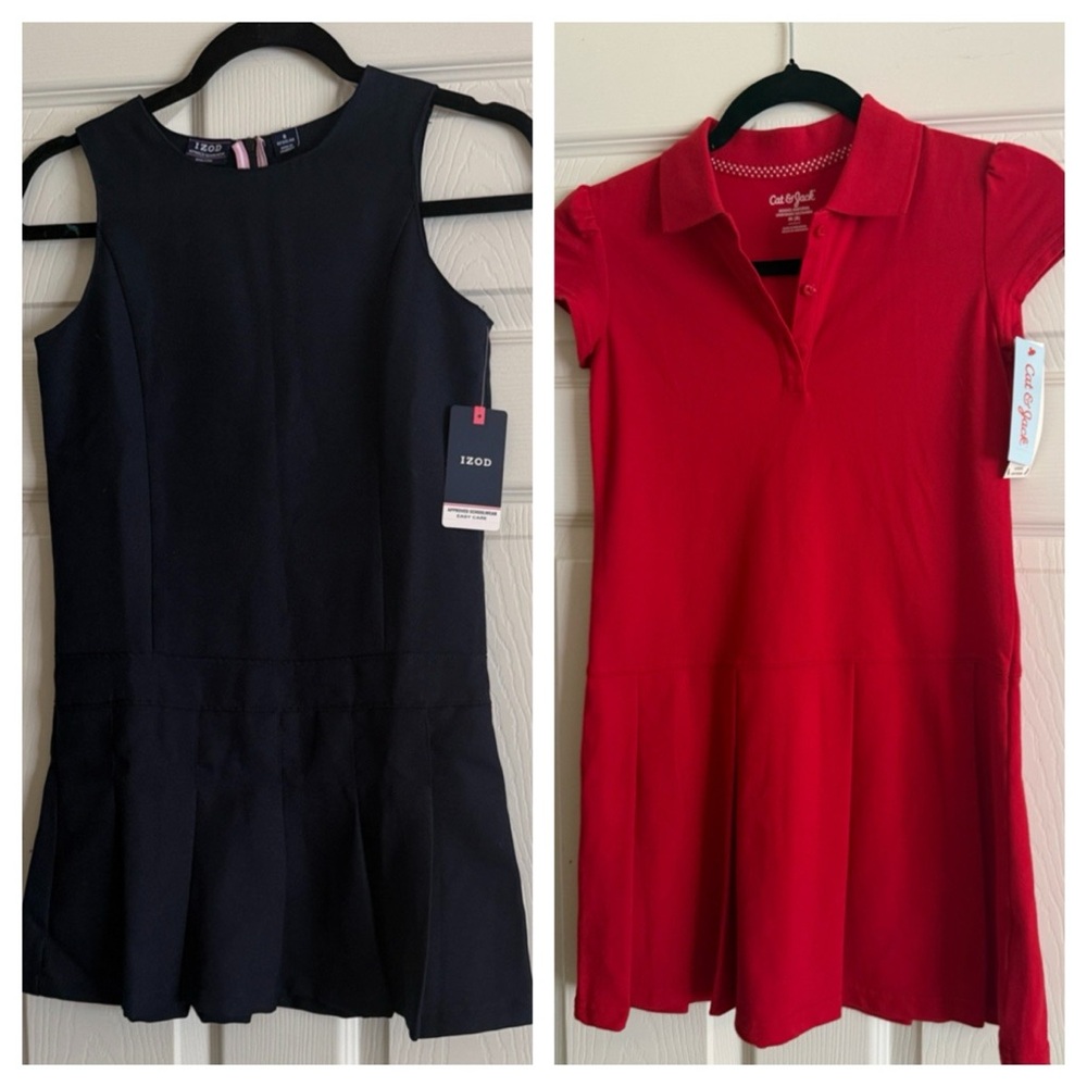 Izod school wear/uniform bundle, red and Black Kids Dress size 8